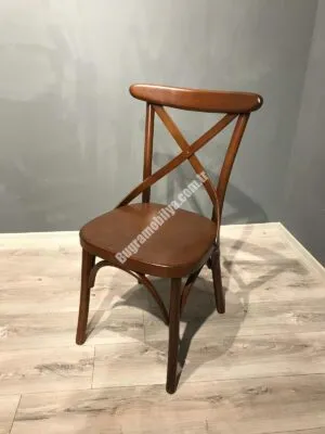 LÜKS ÇARPI SANDALYE CEVİZ