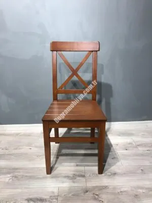 ÇARPI SANDALYE IZGARALI CEVİZ