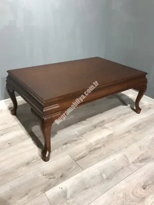 LÜKENS BOMBELİ ORTA SEHPA CEVİZ