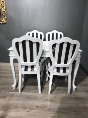 80X120 LÜKENS MASA ÇİZGİLİ SANDALYE TAKIM