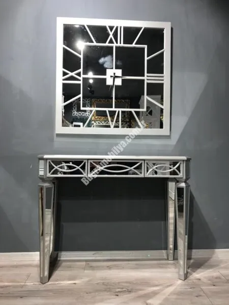 GÜMÜŞ SAATLİ AYNALI DRESUAR