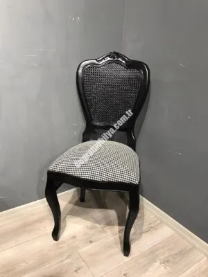 KLASİK SANDALYE HASIRLI BLACK