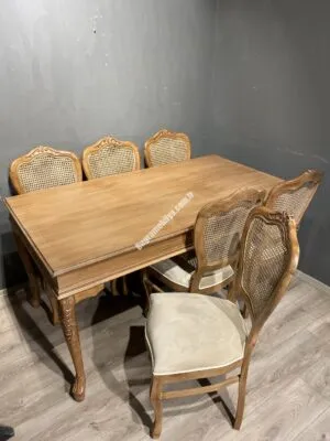 MUDO MASA SABİT HASIRLI SANDALYE TAKIM