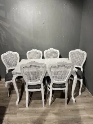 SİLME YILDIZ MASA OYMALI KLASİK SANDALYE TAKIM