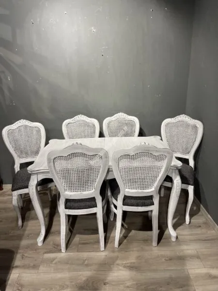 SİLME YILDIZ MASA OYMALI KLASİK SANDALYE TAKIM