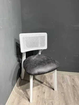 ZOİ HASIRLI SANDALYE BEYAZ