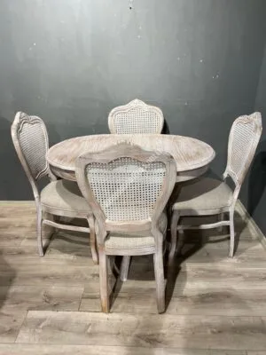 KLASİK HASIRLI SANDALYE OVEL BABA MASA KUMLAMA TAKIM