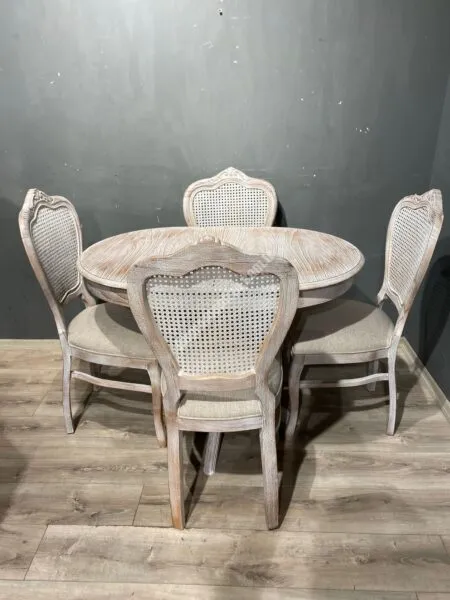 KLASİK HASIRLI SANDALYE OVEL BABA MASA KUMLAMA TAKIM