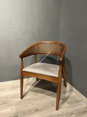GAZEL HASIRLI SANDALYE CEVİZ