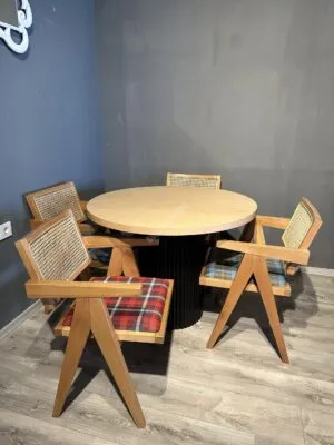 Tt Masa 100lük Luna Sandalye Takım Naturel
