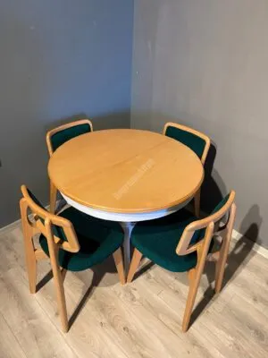 90Lık Baba Masa Zion Sandalye Döşemeli Takım Naturel