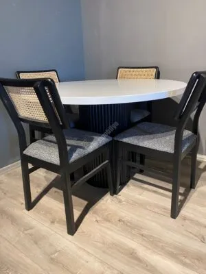 120Lik Ptt Masa Lizbon Sandalye Takım Beyaz