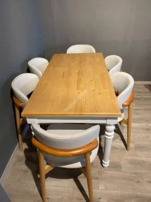 Ladin Torna Masa Polo Sandalye Takım Naturel