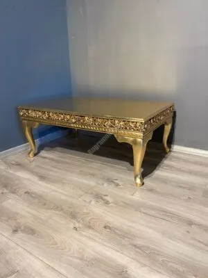 Lükens Orta Sehpa Gülhaneli Altın Varak