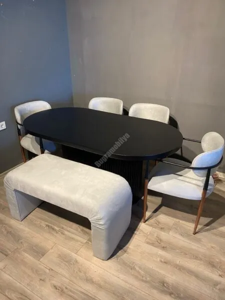 T Masa 170lik Metal Sandalye Takım