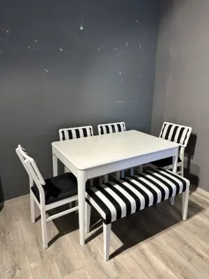 Soft Masa 120lik Lizbon Sandalye Takım Beyaz