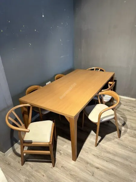 Modern Masa 180lik Danyılan Takım Naturel